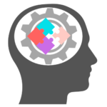 This image is of the human brain with puzzle pieces representing deficit view, diversity erasure, normalization and rationalization surrounded by a circular image representing systems change. 